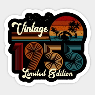 Vintage 1955 Shirt Limited Edition 65th Birthday Gift Sticker